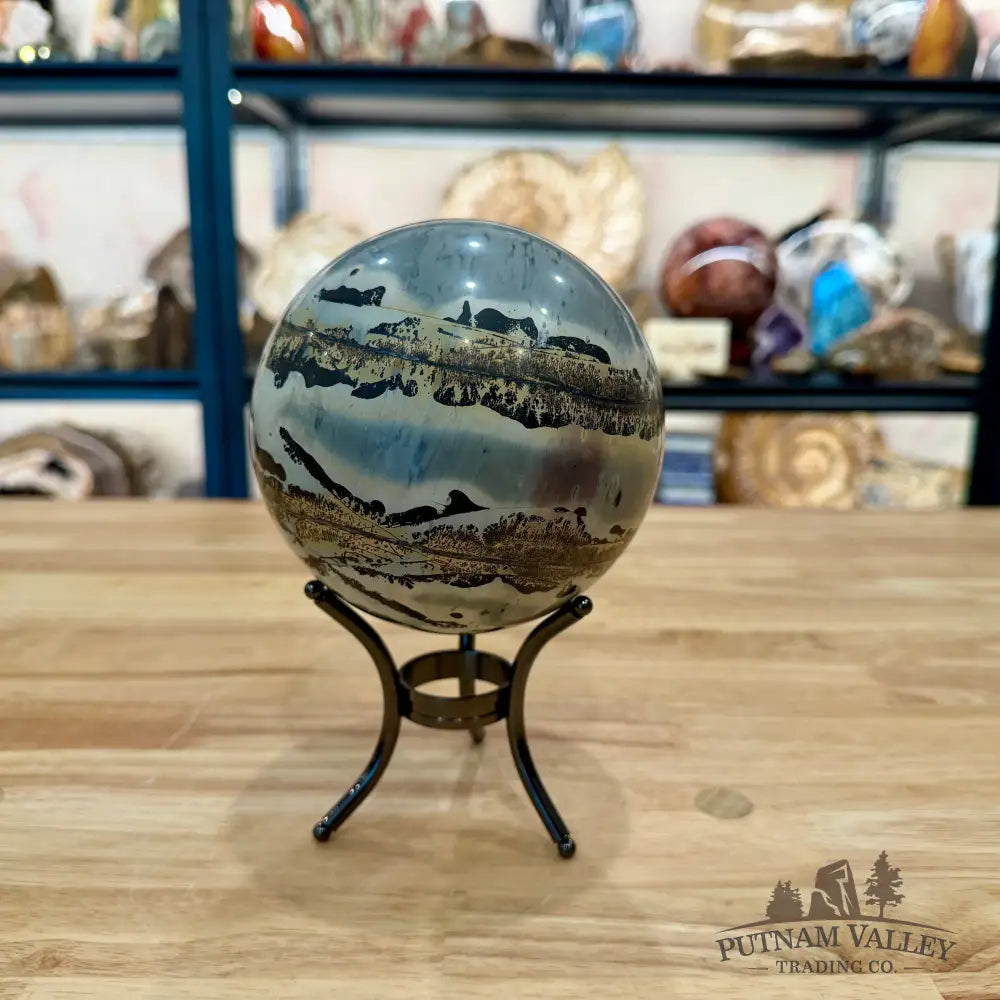 Chinese Picture Jasper Sphere 4.89’’ - Sphere