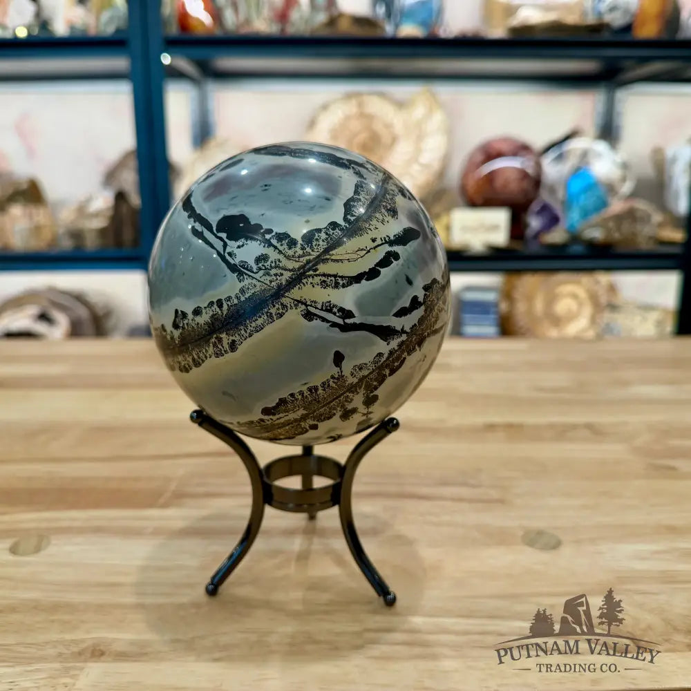 Chinese Picture Jasper Sphere 4.89’’ - Sphere
