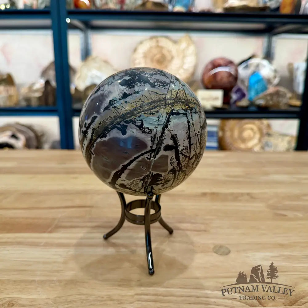 Chinese Picture Jasper Sphere 4.91’’ - Sphere