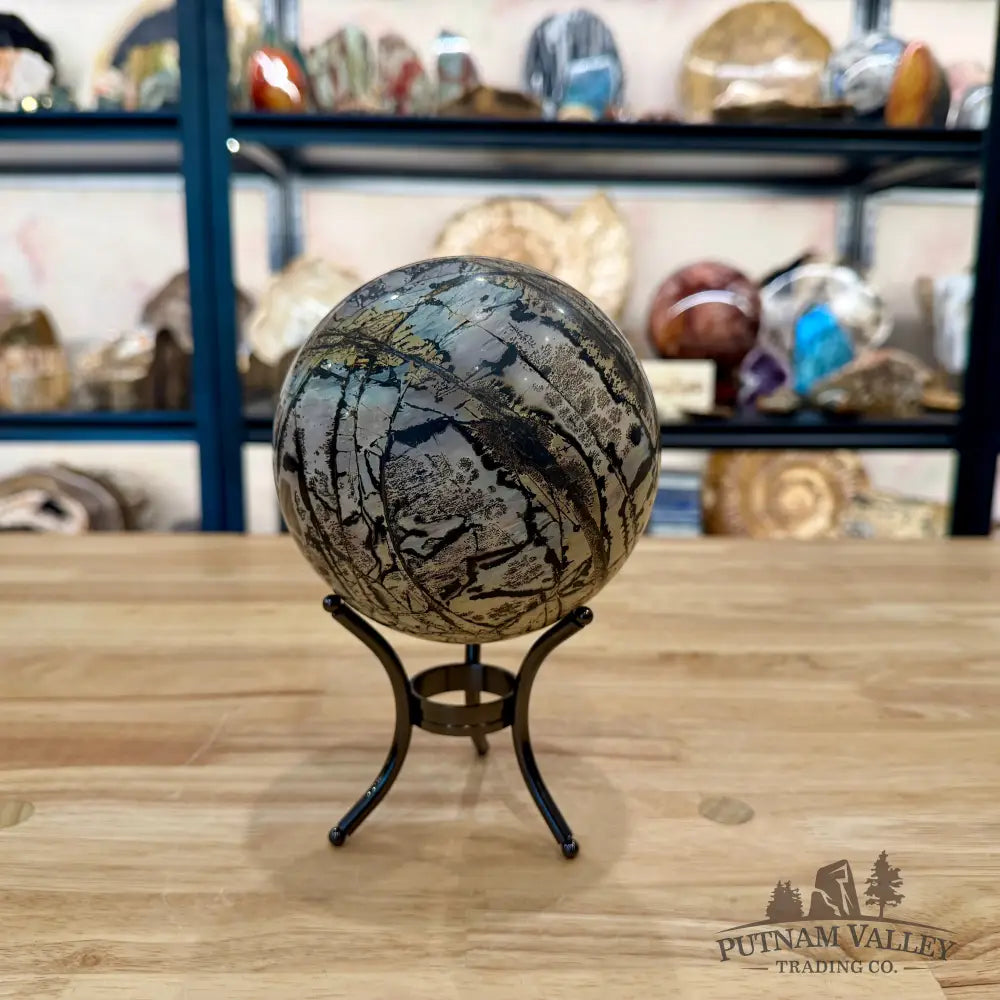 Chinese Picture Jasper Sphere 4.91’’ - Sphere