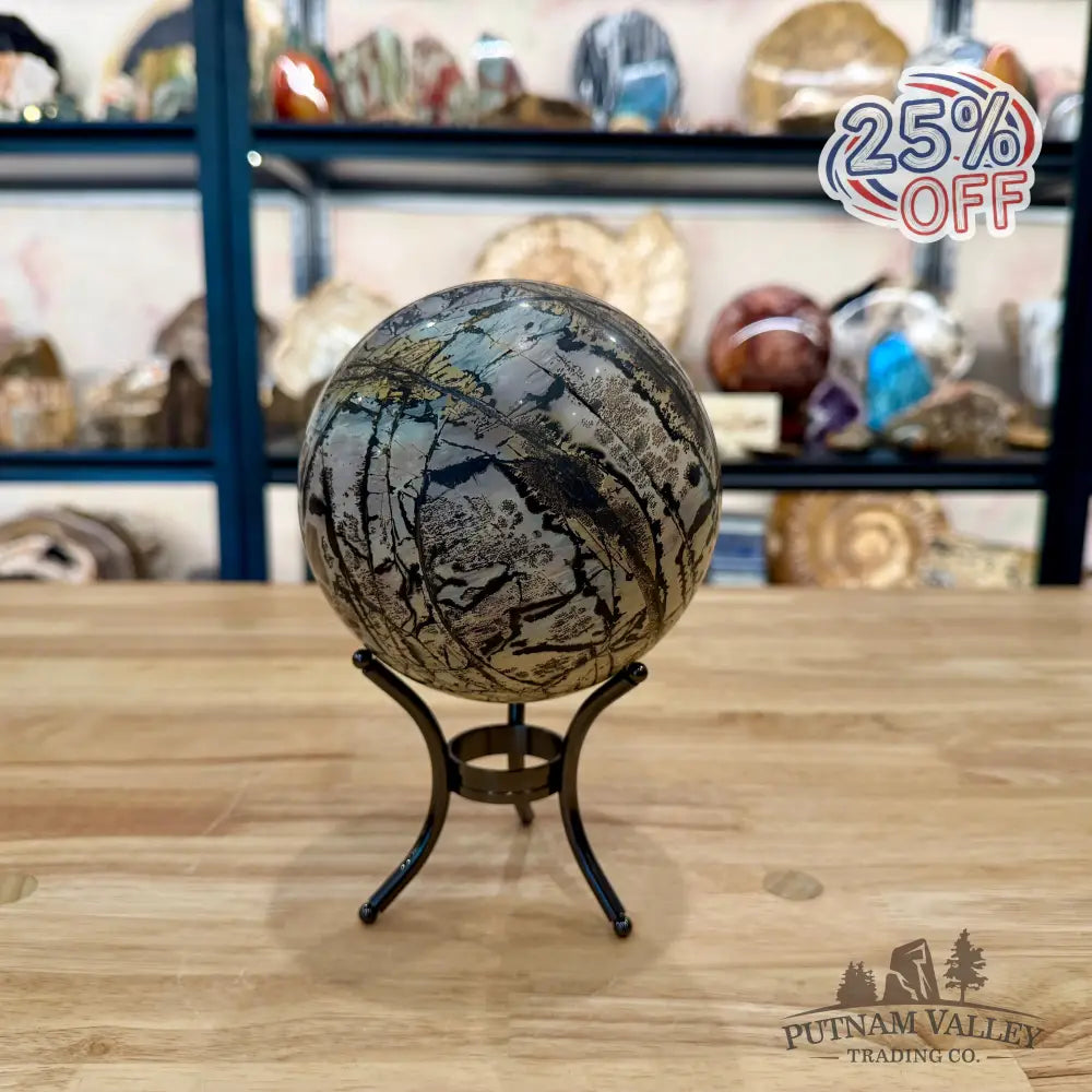 Chinese Picture Jasper Sphere 4.91’’ - Sphere