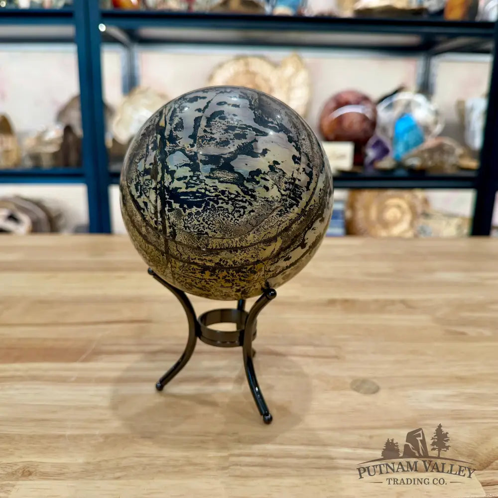 Chinese Picture Jasper Sphere 4.91’’ - Sphere