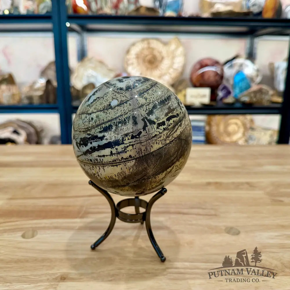 Chinese Picture Jasper Sphere 4.94’’ - Sphere