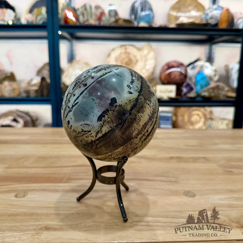 Chinese Picture Jasper Sphere 4.94’’ - Sphere