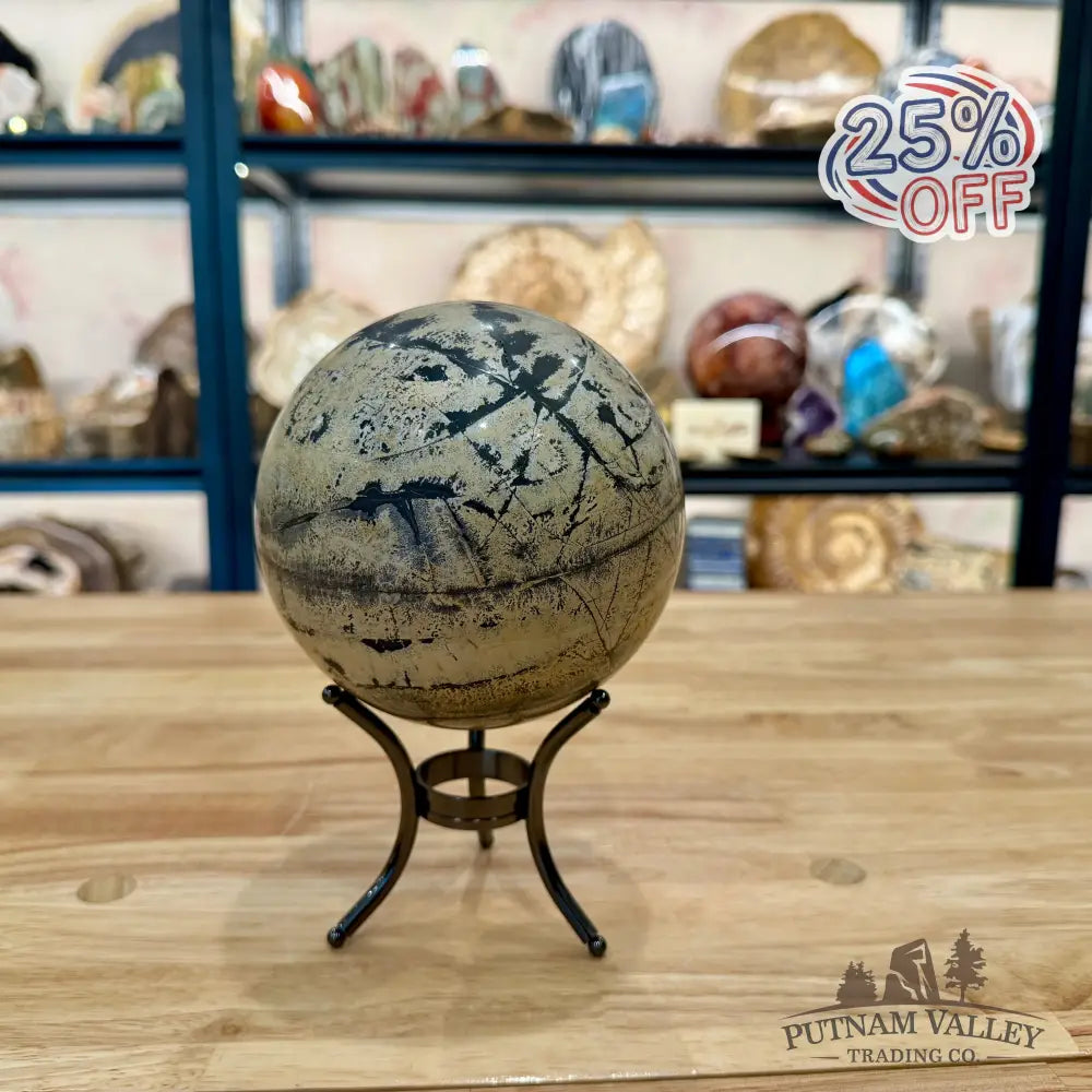 Chinese Picture Jasper Sphere 5.06’’ - Sphere