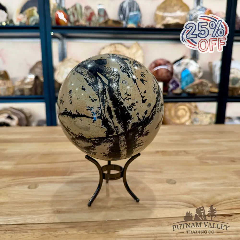 Chinese Picture Jasper Sphere 6.28’’ | 11lb - Sphere