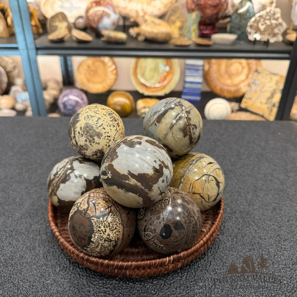 Chinese Picture Jasper Spheres - 2.71’’ - 3’’ - Sphere