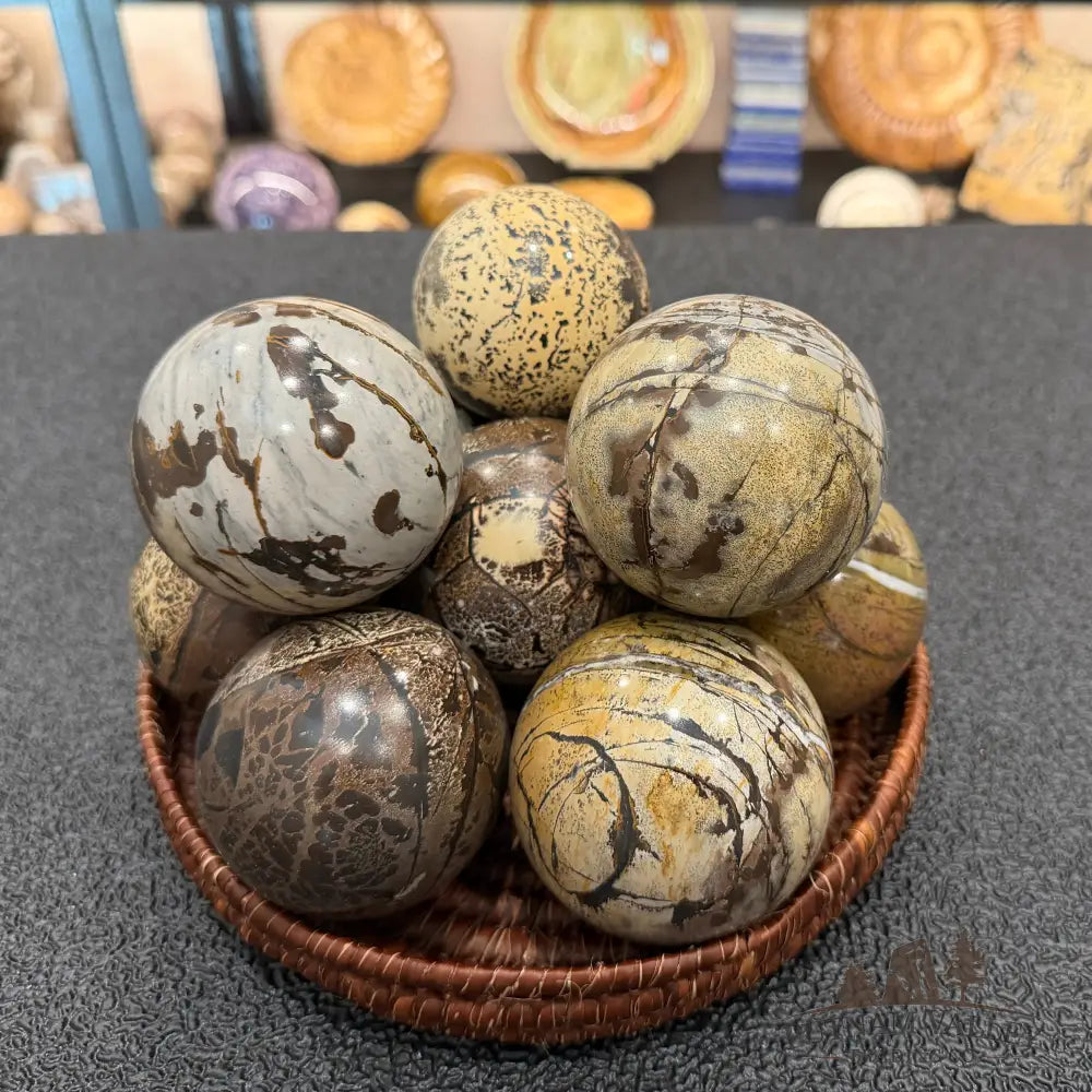 Chinese Picture Jasper Spheres - 2.71’’ - 3’’ - Sphere