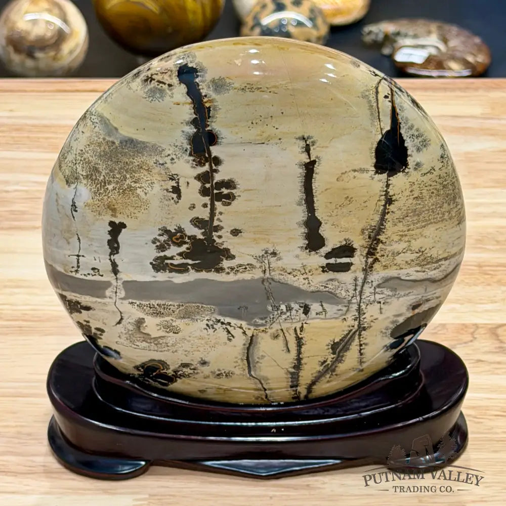 Chinese Picture Jasper Table Accent 7.4’’ - Accent