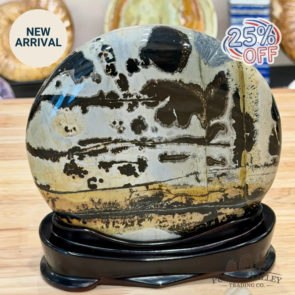 Chinese Picture Jasper Table Accent 7.5’’ - Accent