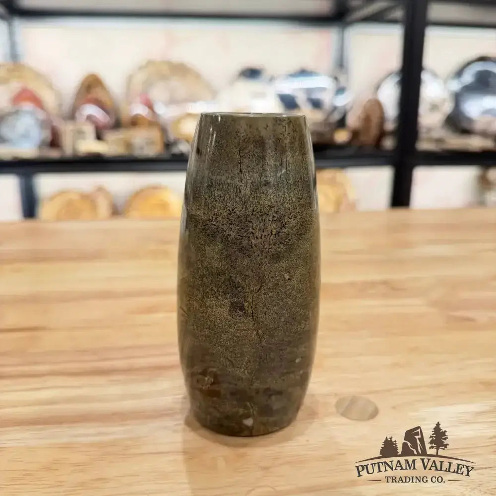 Chinese Painting Stone Torpedo Vase - Putnam Valley Trading Co.