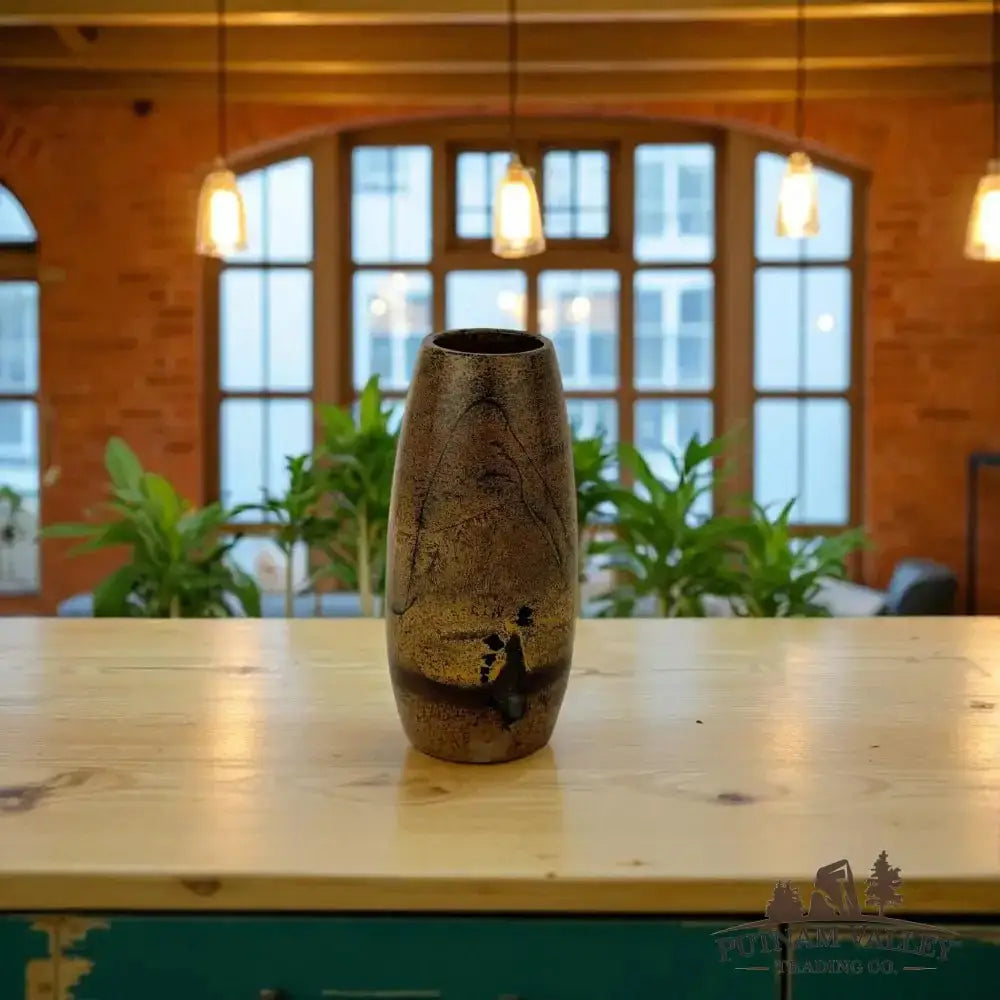 Chinese Painting Stone Torpedo Vase - Putnam Valley Trading Co.