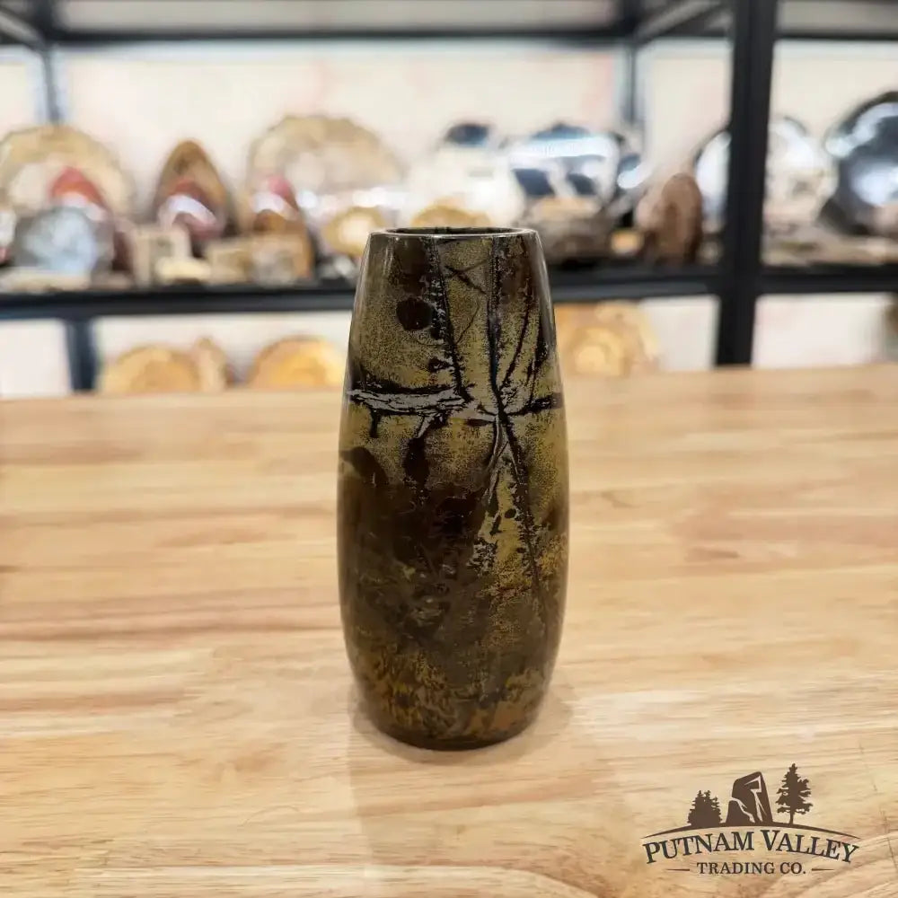 Chinese Painting Stone Torpedo Vase - Putnam Valley Trading Co.