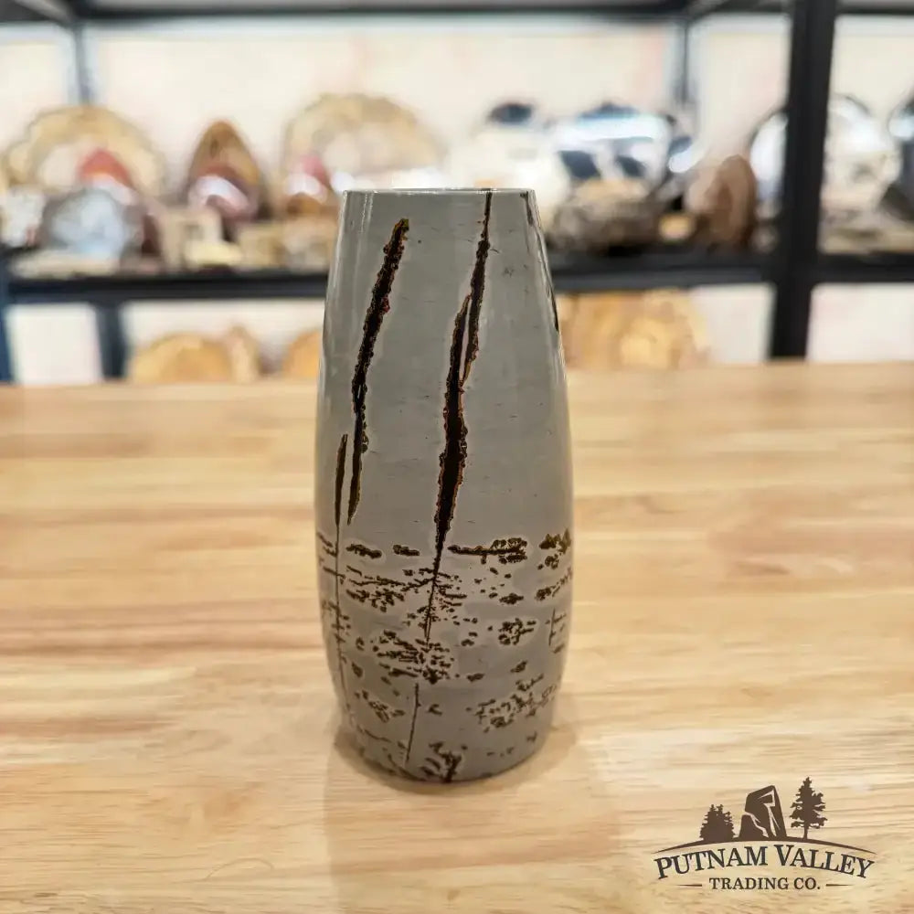 Chinese Painting Stone Torpedo Vase - Putnam Valley Trading Co.