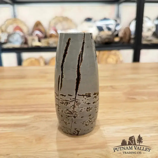 Chinese Painting Stone Torpedo Vase - Putnam Valley Trading Co.