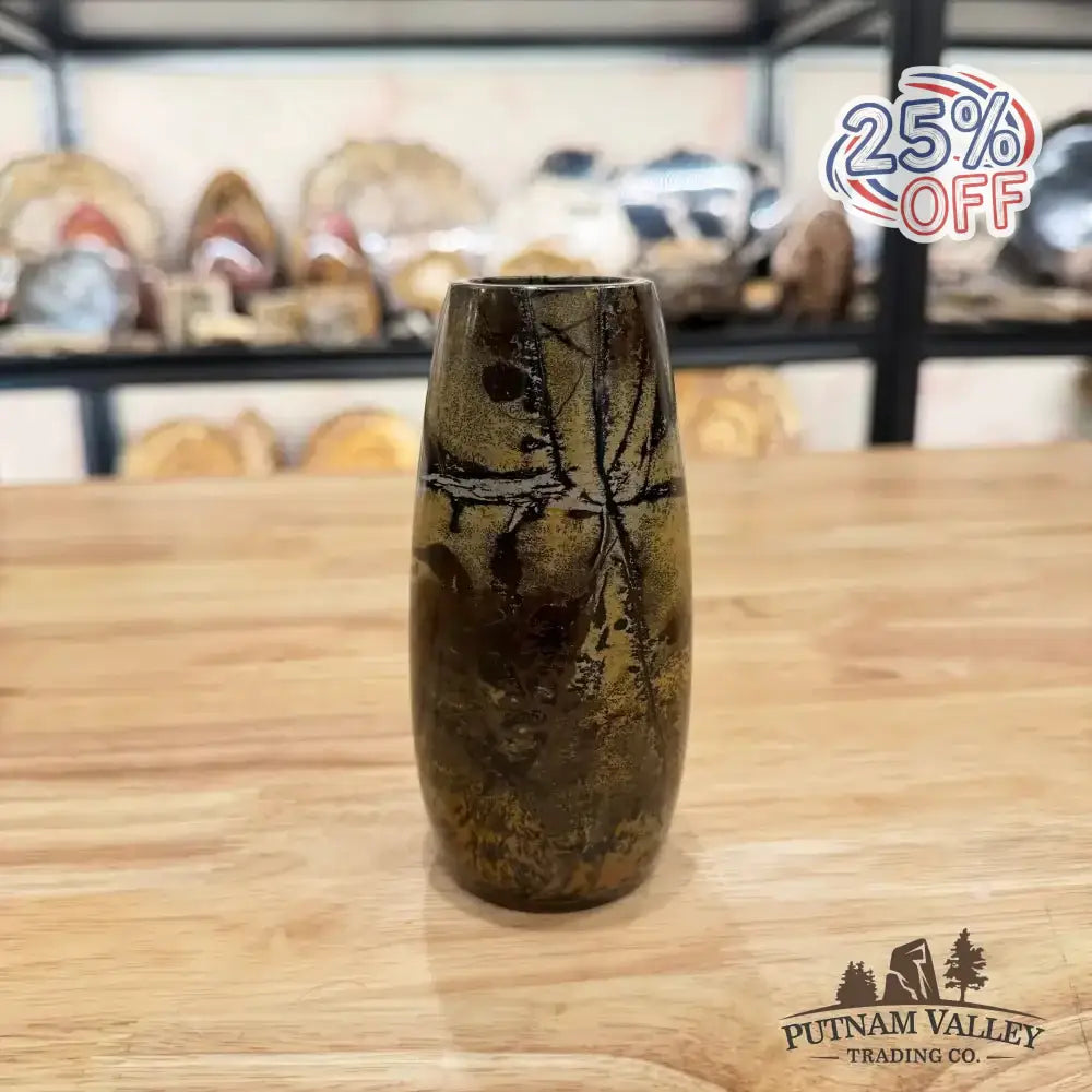 Chinese Painting Stone Torpedo Vase - Putnam Valley Trading Co.