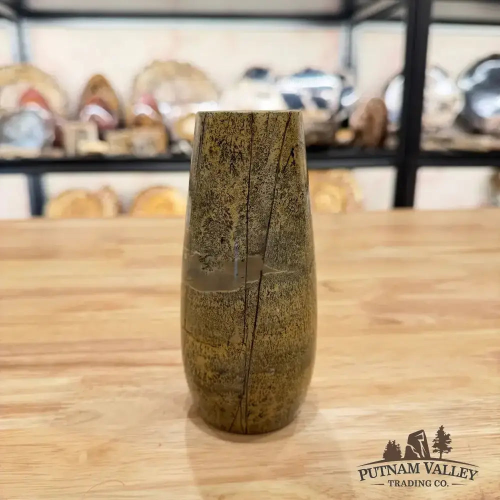 Chinese Painting Stone Torpedo Vase - Putnam Valley Trading Co.