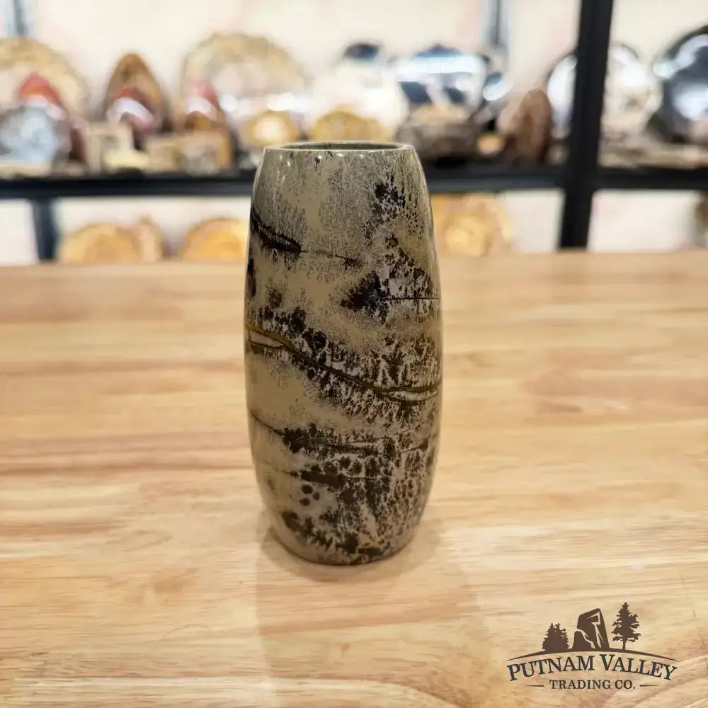Chinese Painting Stone Torpedo Vase - Putnam Valley Trading Co.