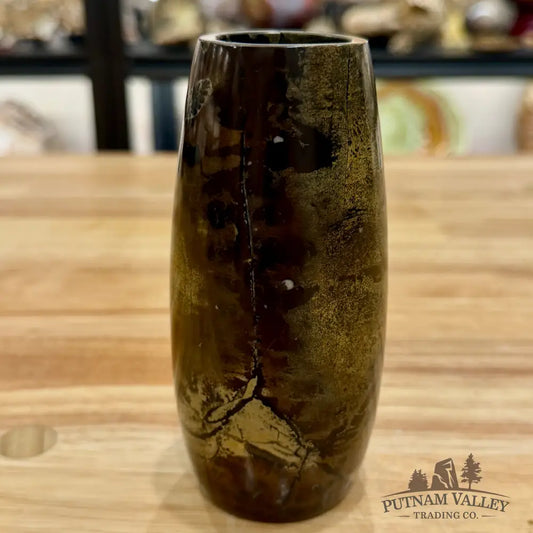 Chinese Painting Stone Torpedo Vase Vase