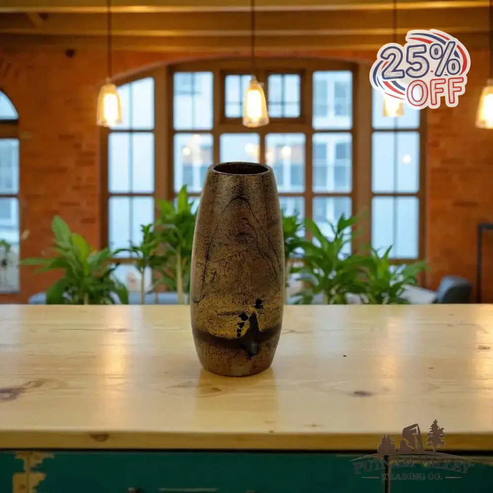 Chinese Painting Stone Torpedo Vase - Putnam Valley Trading Co.
