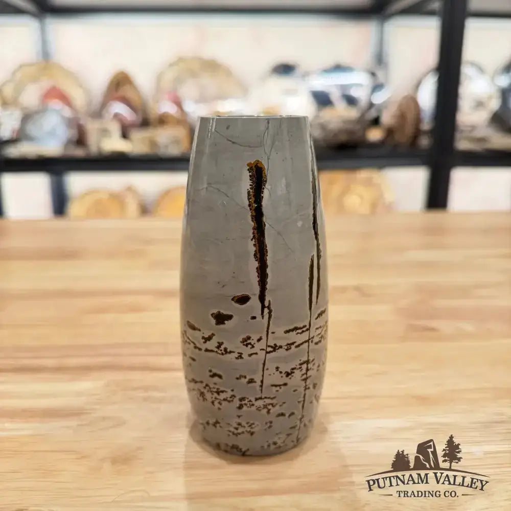 Chinese Painting Stone Torpedo Vase - Putnam Valley Trading Co.