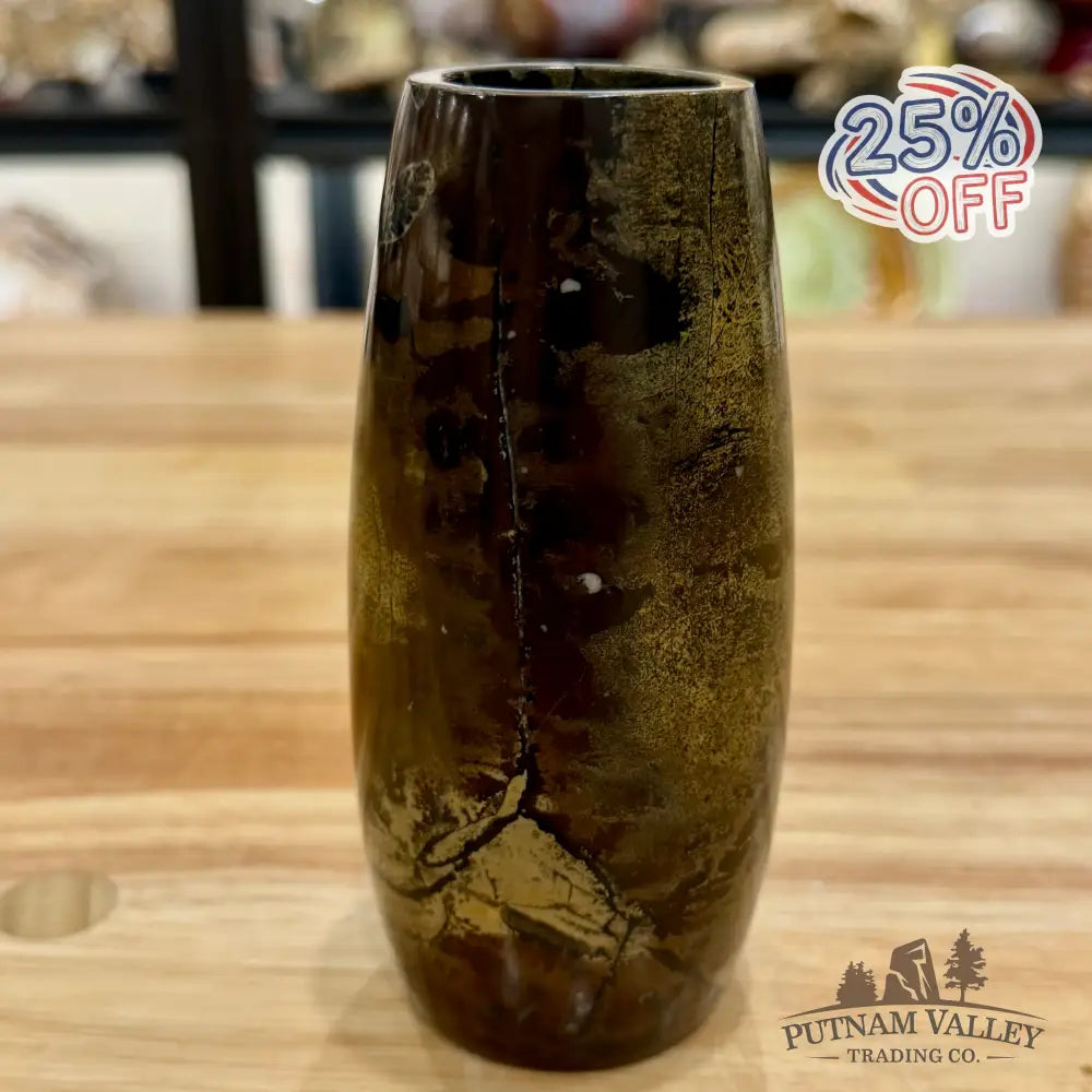 Chinese Painting Stone Torpedo Vase Vase