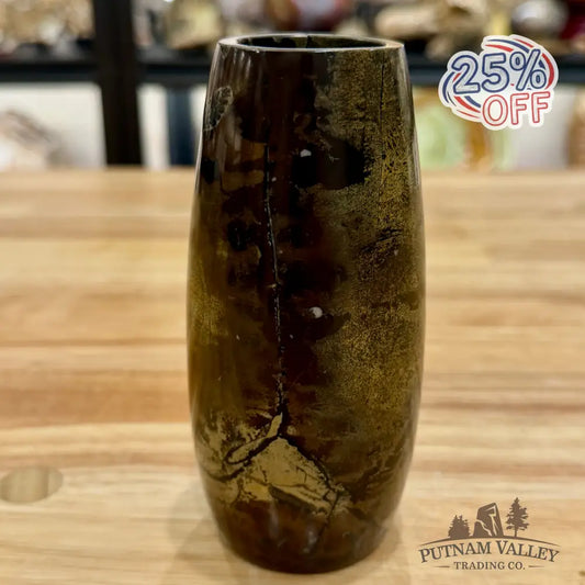 Chinese Painting Stone Torpedo Vase Vase