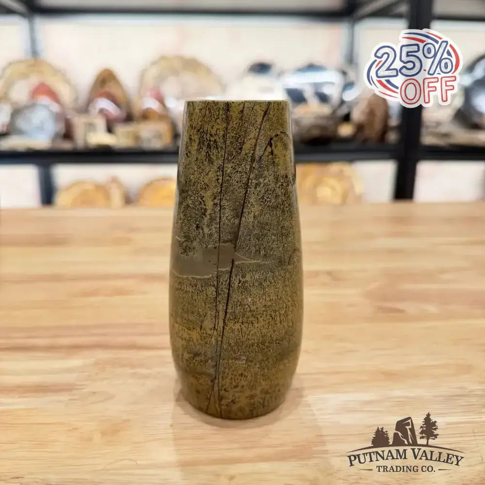 Chinese Painting Stone Torpedo Vase - Putnam Valley Trading Co.