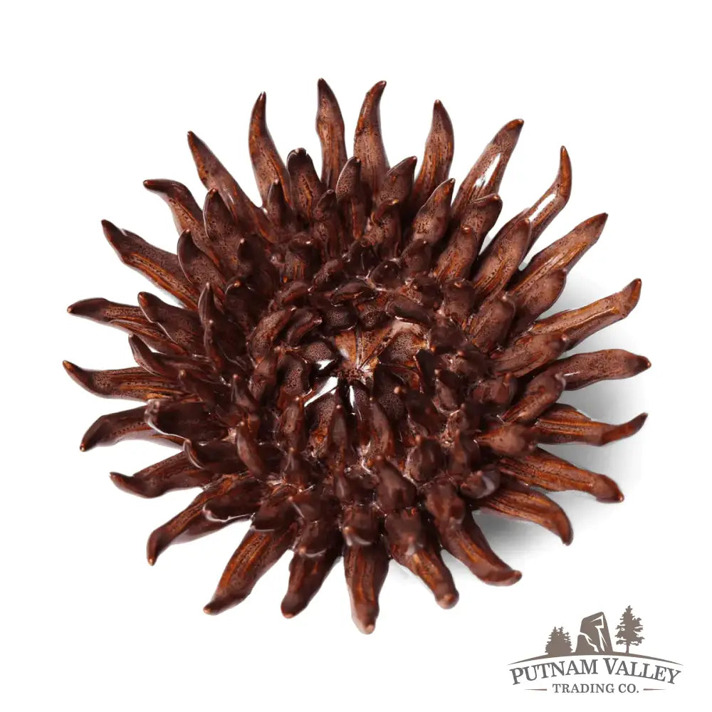 Ceramic Flower Wall Art Mum Chocolate 5 Accent