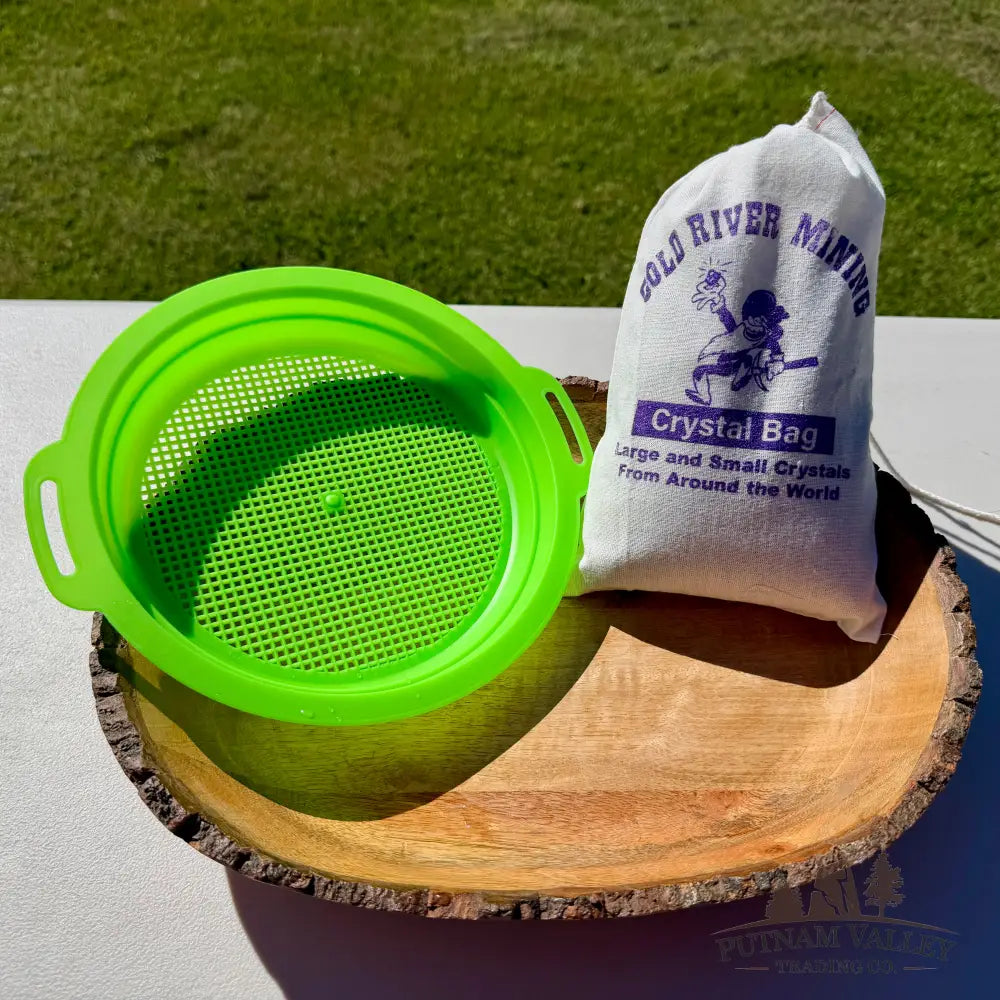 Crystal Mining Treasure Sand Bag + Sifter - Treasure Bag