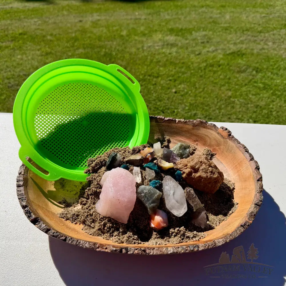 Crystal Mining Treasure Sand Bag + Sifter - Treasure Bag