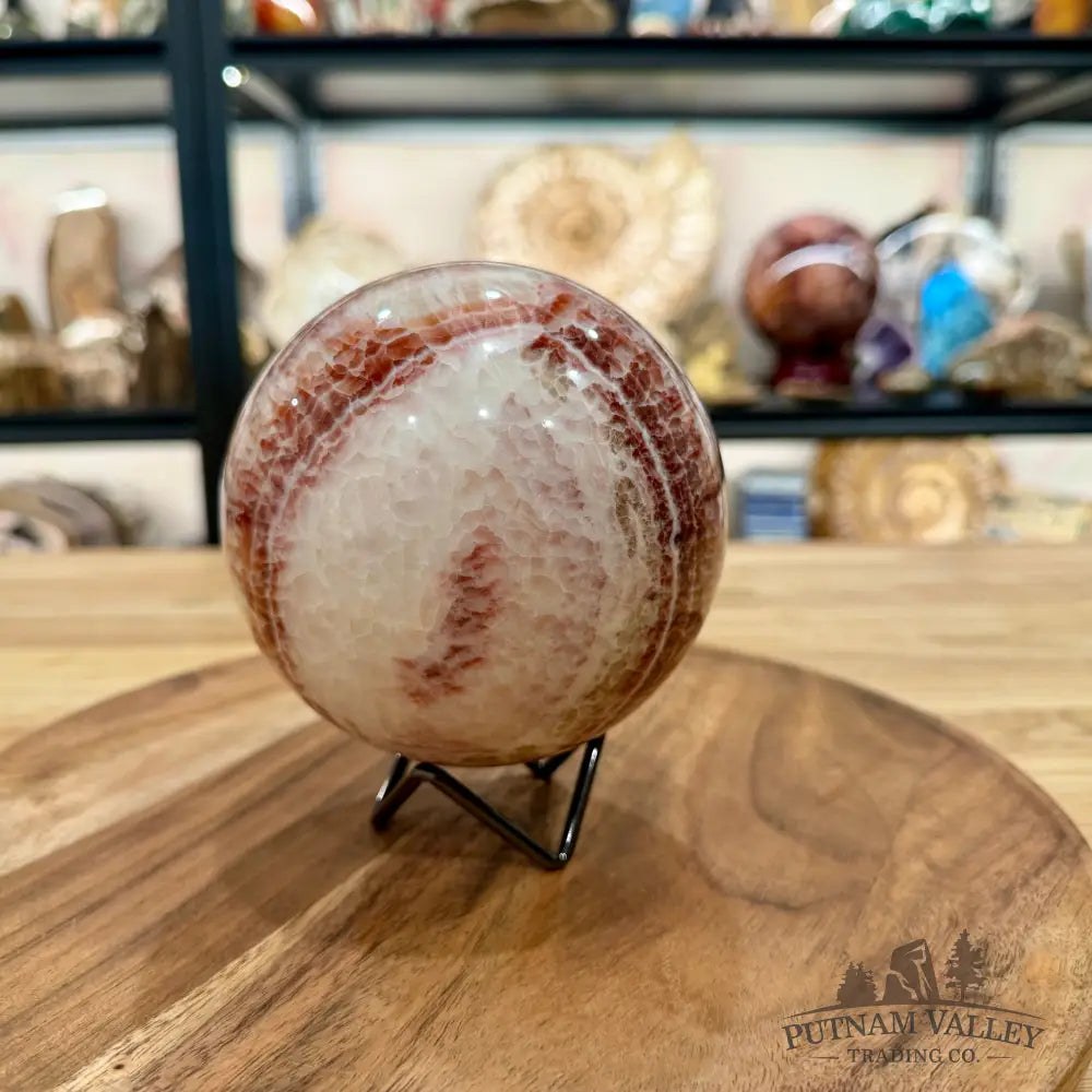 Dali Red Banded Calcite Sphere 4.5’’ - Sphere