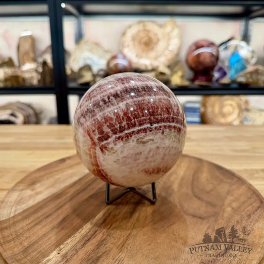 Dali Red Banded Calcite Sphere 4.5’’ - Sphere