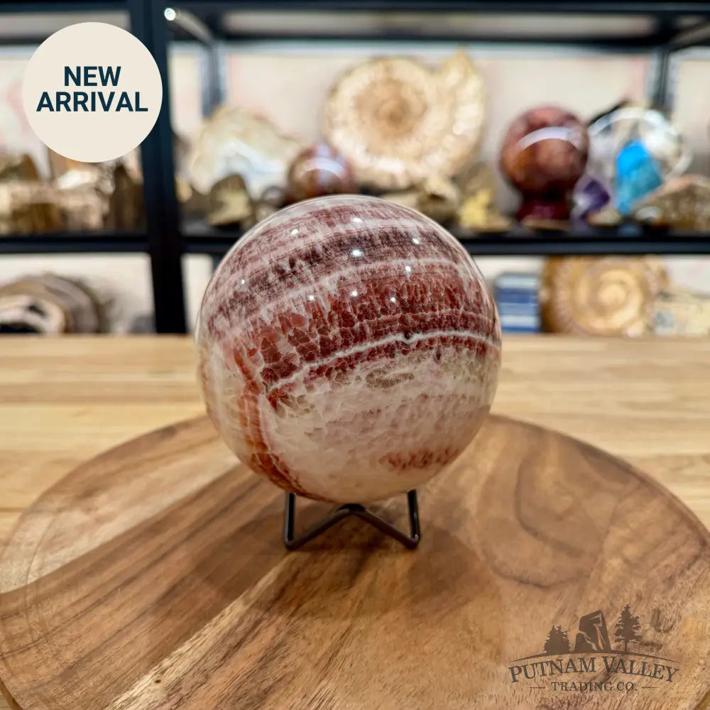 Dali Red Banded Calcite Sphere 4.5’’ - Sphere