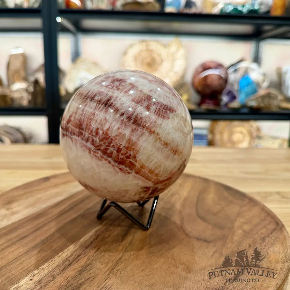 Dali Red Banded Calcite Sphere 4.5’’ - Sphere