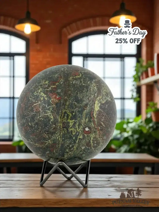 Dragon Bloodstone Sphere 5.3" - Putnam Valley Trading Co.