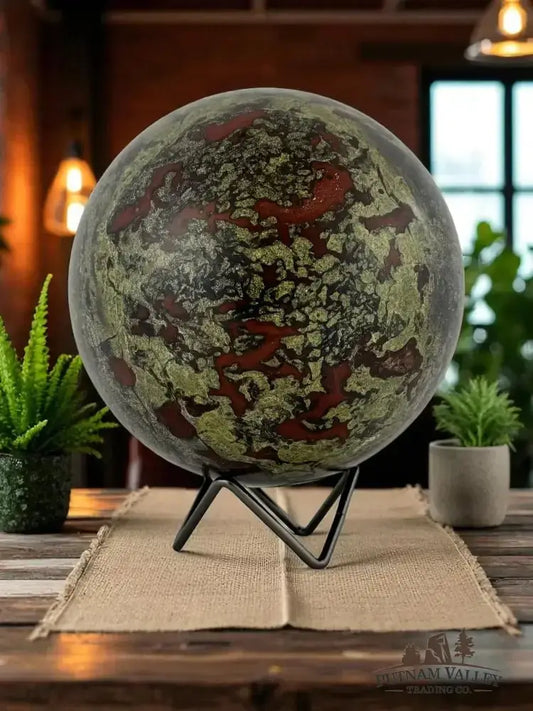 Dragon Bloodstone Sphere 5.9" - Putnam Valley Trading Co.