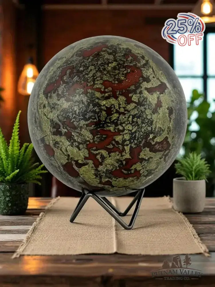 Dragon Bloodstone Sphere 5.9" - Putnam Valley Trading Co.