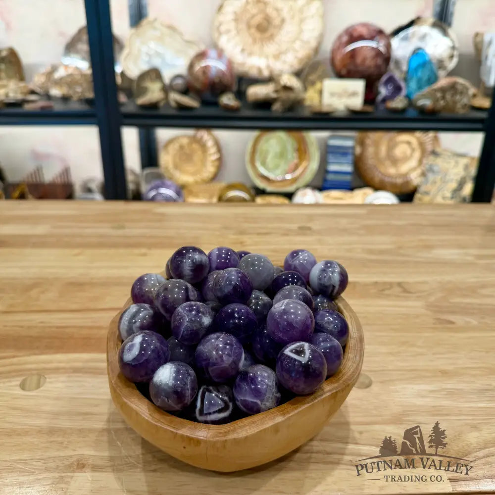 Mini Dream Amethyst Spheres (½ lb) - Tumbled Stone