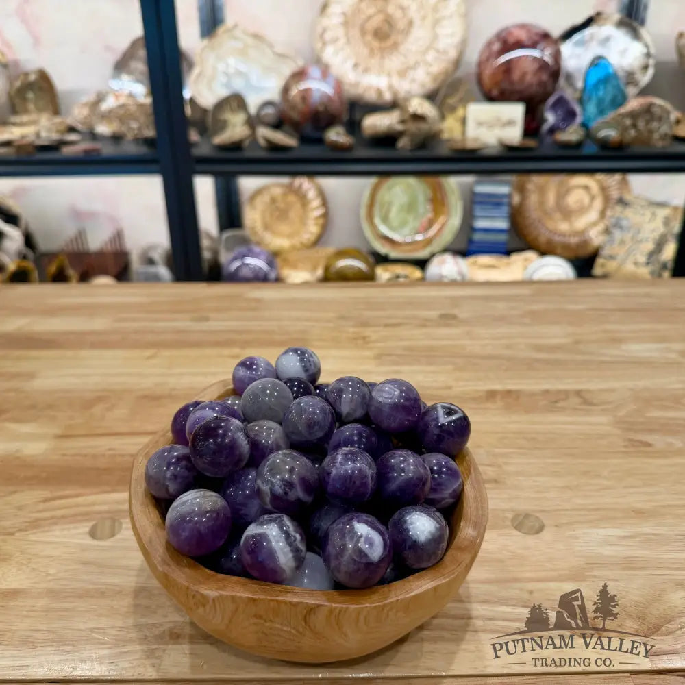 Mini Dream Amethyst Spheres (½ lb) - Tumbled Stone