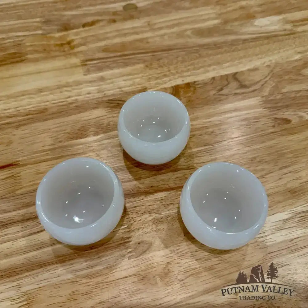 White Nephrite Jade Bowls - Putnam Valley Trading Co.