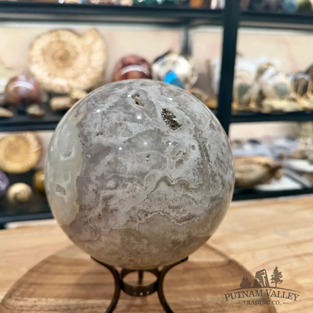 Flower Agate Sphere 6.14’’ - Sphere