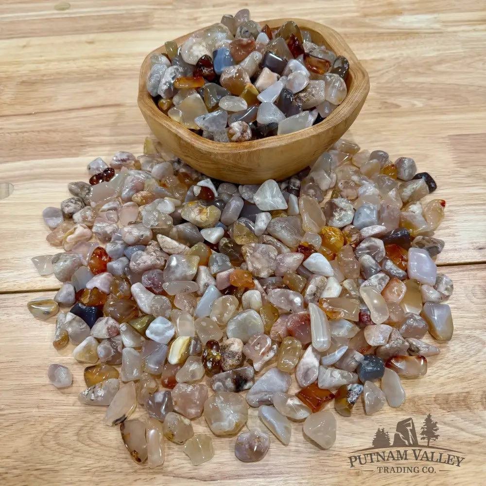 Tumbled Flower Agate (½ lb) | Freeform - Tumbled Stone