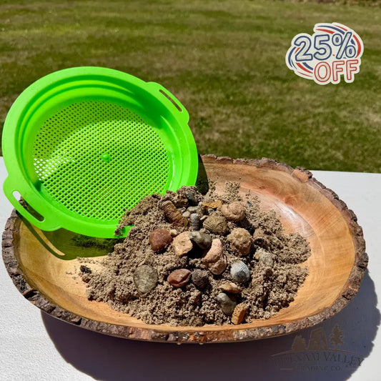 Fossil Treasure Sand Bag + Sifter - Treasure Bag