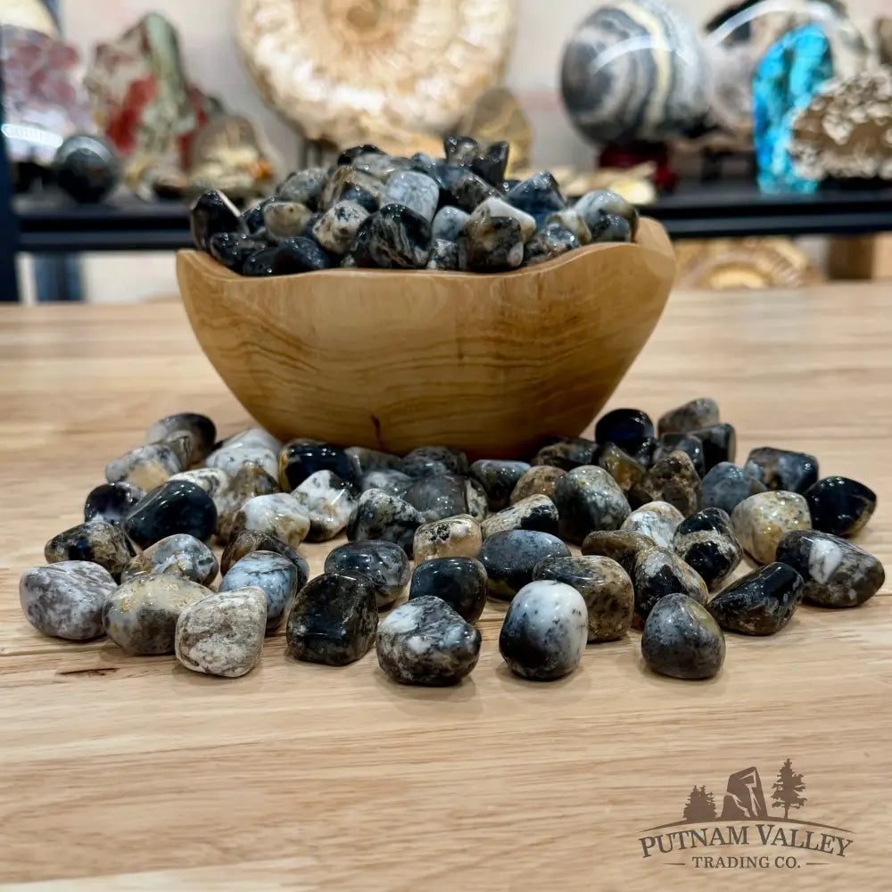 Gray Dendritic Agate Tumbles (½ lb) - Tumbled Stone