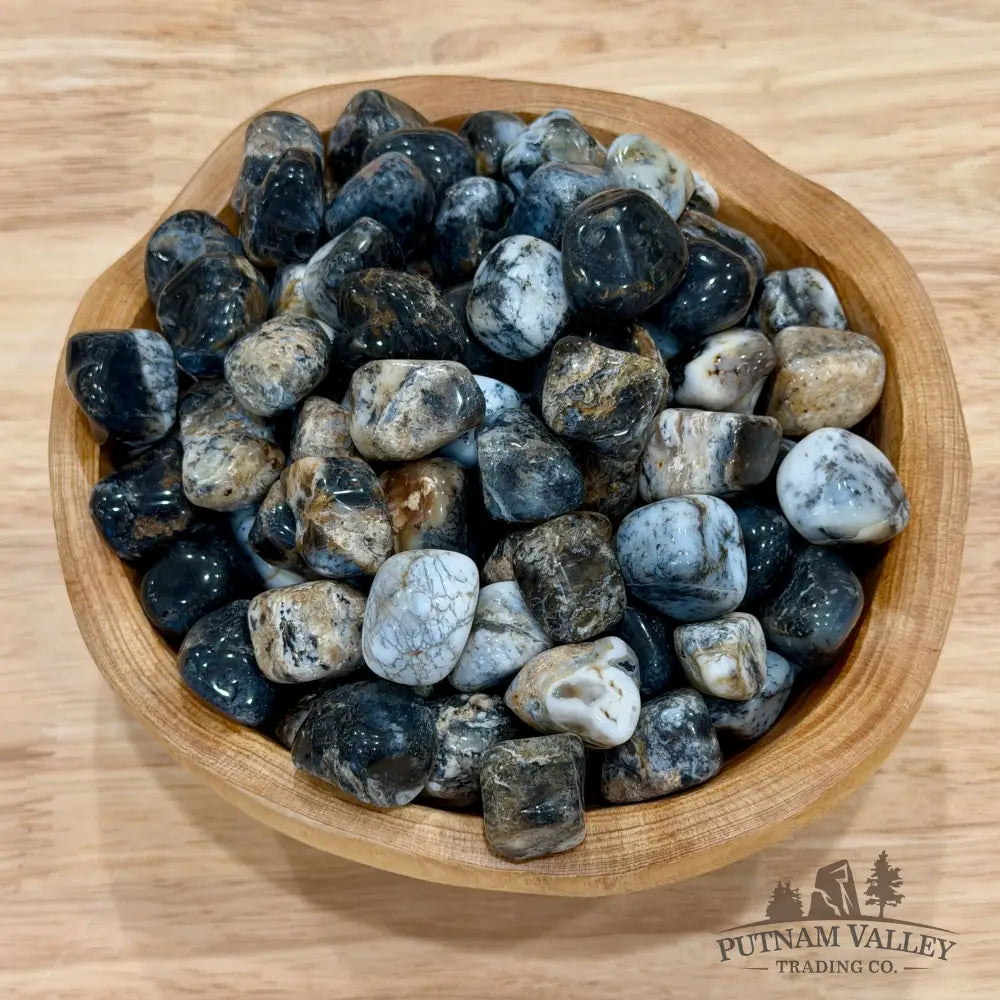 Gray Dendritic Agate Tumbles (½ lb) - Tumbled Stone