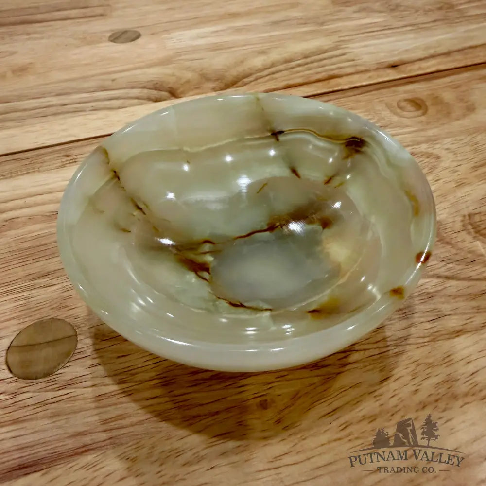 Green Banded Calcite Bowl 4’’ Bowl