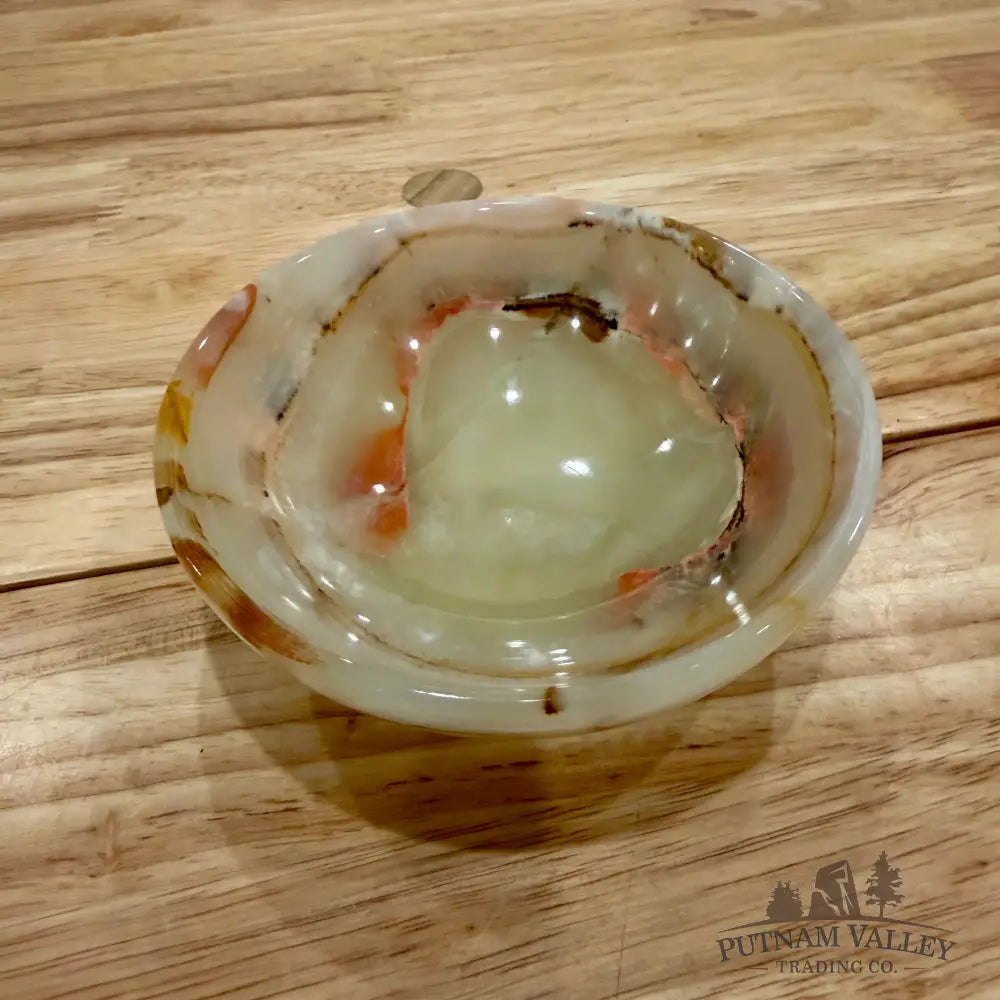 Green Banded Calcite Bowl 4’’ Bowl