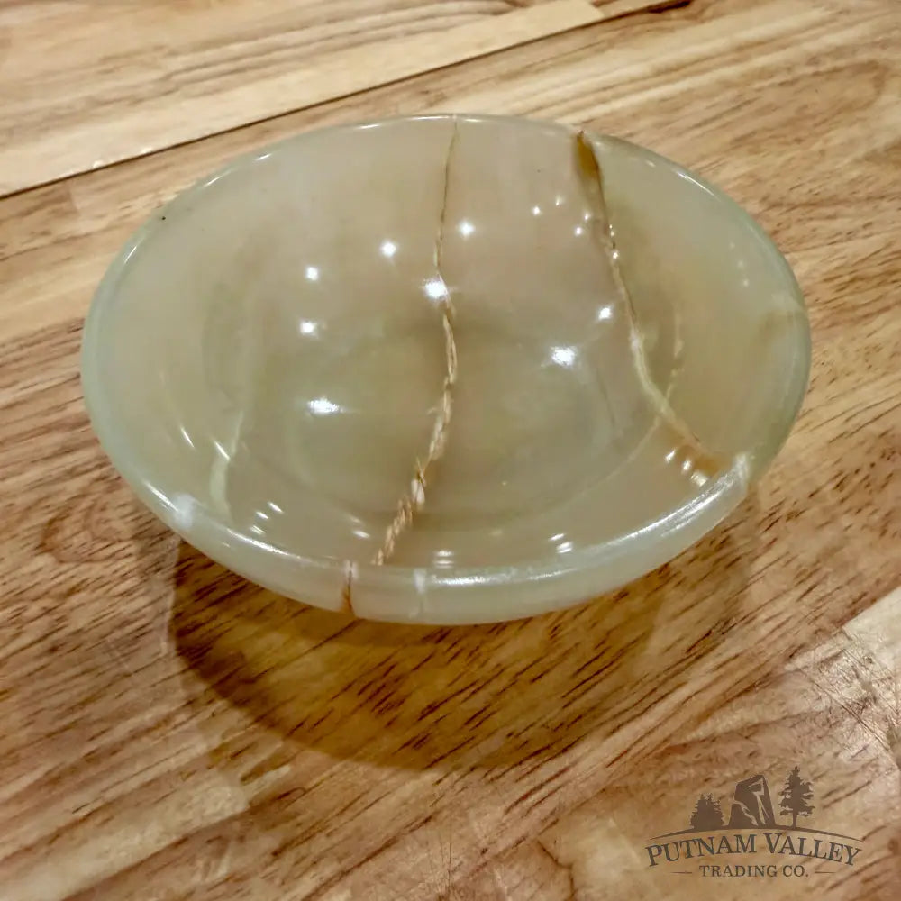 Green Banded Calcite Bowl 4’’ Bowl