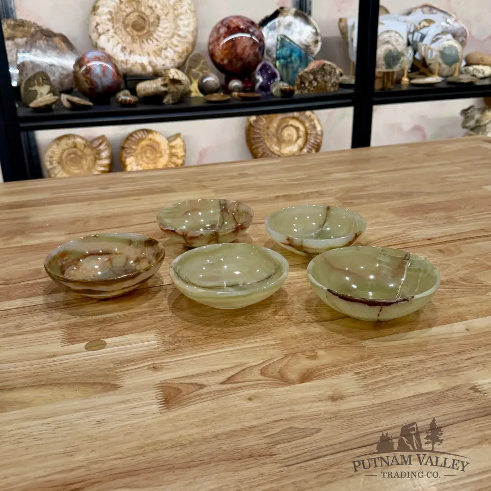 Green Banded Calcite Bowl 5’’ Bowl